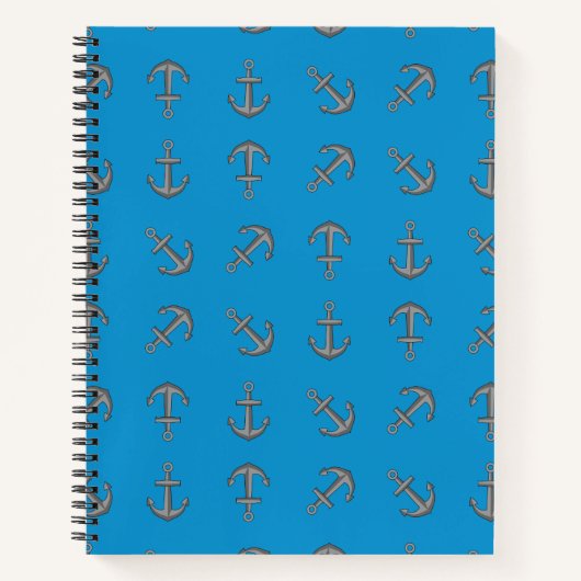 Cartoon Boat Anchor Set Notizblock (Vorderseite)