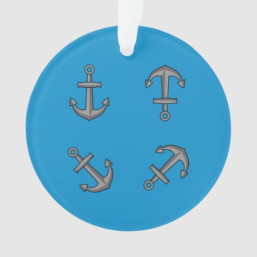 Cartoon Boat Anchor Set Ornament (Vorderseite)