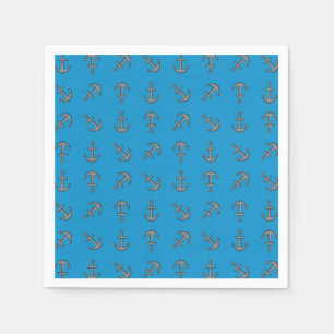 Cartoon Boat Anchor Set Serviette