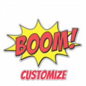 Cartoon Boom Thunder_Cove Aufkleber (Vorderseite)