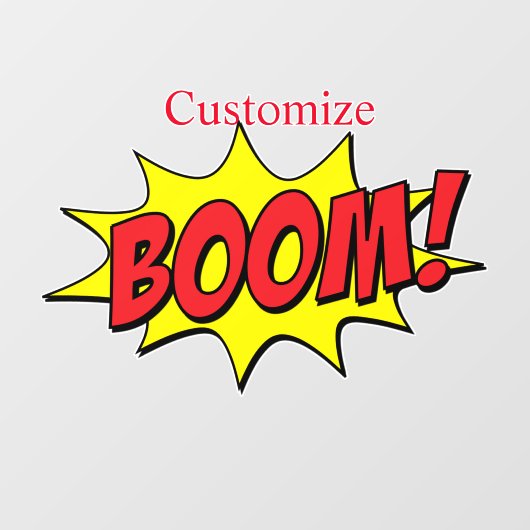 Cartoon Boom Thunder_Cove Fensteraufkleber (Blatt)