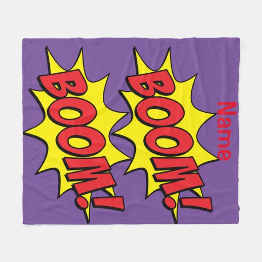 Cartoon Boom Thunder_Cove Fleecedecke (Vorderseite (Horizontal))