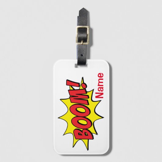 Cartoon Boom Thunder_Cove Gepäckanhänger (Vorderseite Vertikal)