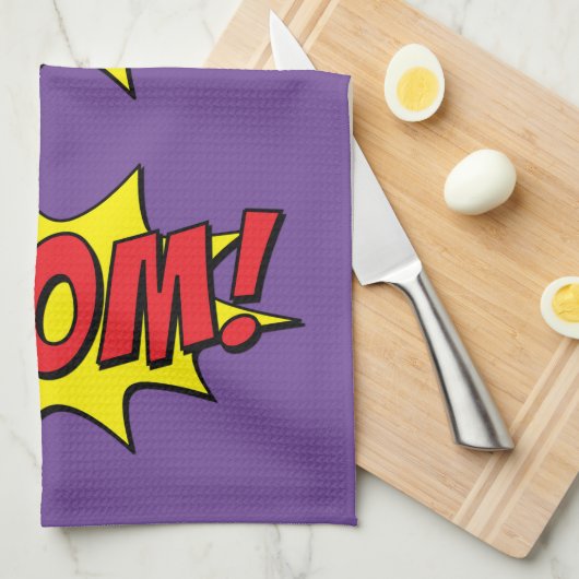 Cartoon Boom Thunder_Cove Geschirrtuch (Viertel Falte)