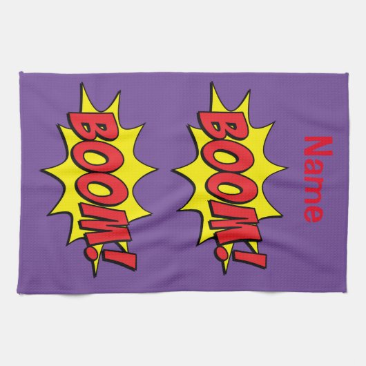 Cartoon Boom Thunder_Cove Geschirrtuch (Horizontal)