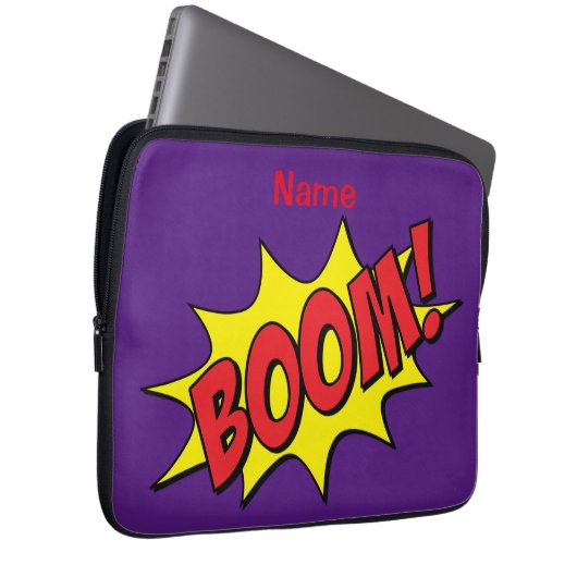 Cartoon Boom Thunder_Cove Laptopschutzhülle (Vorne Rechts)