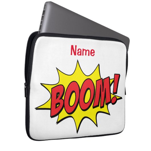 Cartoon Boom Thunder_Cove Laptopschutzhülle (Vorne Rechts)