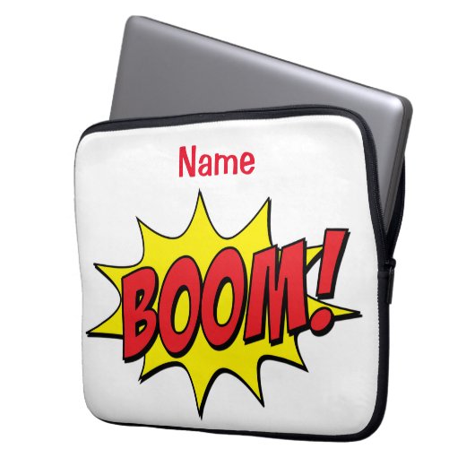 Cartoon Boom Thunder_Cove Laptopschutzhülle (Vorderseite Links)