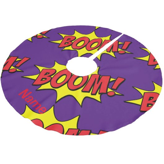 Cartoon Boom Thunder_Cove Polyester Weihnachtsbaumdecke (Schrägansicht)