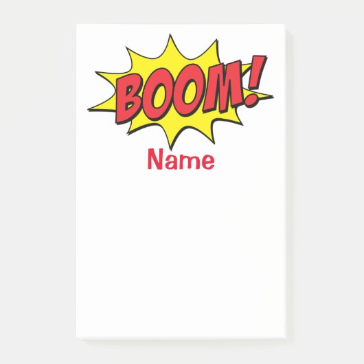 Cartoon Boom Thunder_Cove Post-it Klebezettel (Vorderseite)