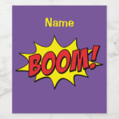 Cartoon Boom Thunder_Cove Weinetikett (Einzelnes Label)