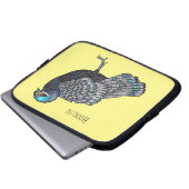 Cartoon Bornean Laptopschutzhülle (Vorne Knopf)