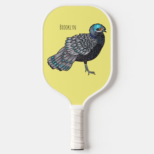 Cartoon Bornean Pickleball Schläger (Vorderseite)