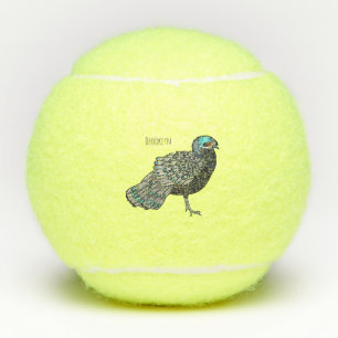 Cartoon Bornean Tennisbälle