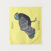 Cartoon Bornean Wandteppich (Vorderseite)