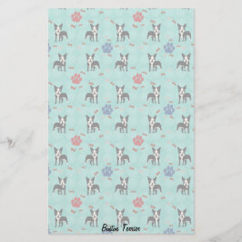 Cartoon Boston Terrier Briefpapier