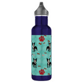 Cartoon Boston Terrier Edelstahlflasche (Rechts)