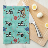 Cartoon Boston Terrier Handtuch (Viertel Falte)
