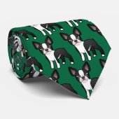 Cartoon-Boston-Terrier Krawatte (Gerollt)