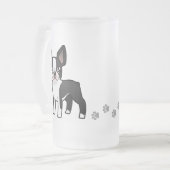 Cartoon-Boston-Terrier Mattglas Bierglas (Vorderseite Links)
