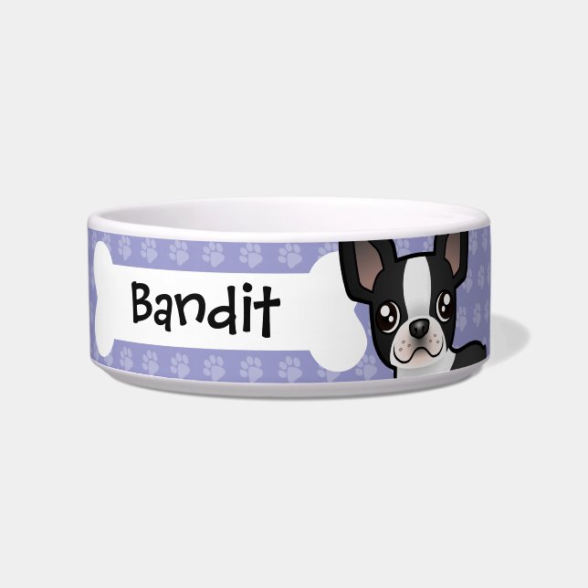 Cartoon-Boston-Terrier Napf (Vorderseite)