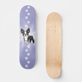 Cartoon-Boston-Terrier Skateboard (Vorderseite)