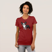 Cartoon-Boston-Terrier T-Shirt (Vorne ganz)
