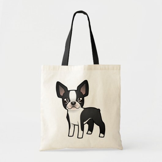 Cartoon-Boston-Terrier Tragetasche (Vorne)