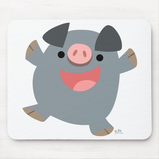 Cartoon Bouncy Pig mousepad (Vorne)