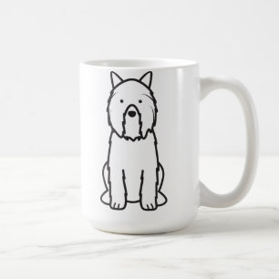 Cartoon Bouvier DES Flandres Hunde Kaffeetasse