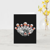 Cartoon Bowler erschreckt Bowling Buttone Funny Sp Karte (Gelbe Blume)