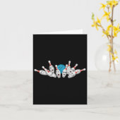 Cartoon Bowling Scanik Bowling Buttone Funny Sport Karte (Gelbe Blume)