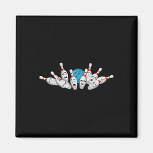 Cartoon Bowling Scanik Bowling Buttone Funny Sport Magnet