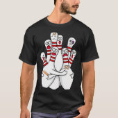 Cartoon Bowling Scanik Bowling Buttone Funny Sport T-Shirt (Vorderseite)
