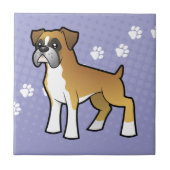 Cartoon-Boxer Fliese (Vorderseite)