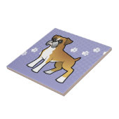 Cartoon-Boxer Fliese (Seite)