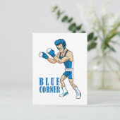 Cartoon Boxer Postkarte (Stehend Vorderseite)