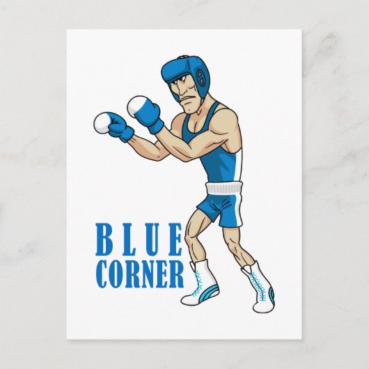 Cartoon Boxer Postkarte (Vorderseite)