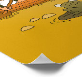 Cartoon Boy Tropical Jungle Animal Poster (Ecke)