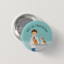 Cartoon Boy Veterinarian And Text Vet In Training