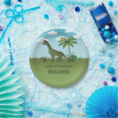Cartoon Brachiosaurus Dinosaurier Kid's Geburtstag Pappteller (Party)