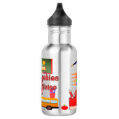 Cartoon Brain Back to School Kinder Wasserflasche (Rechts)