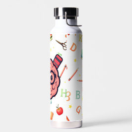 Cartoon Brain Back to School Kinder Wasserflasche Trinkflasche