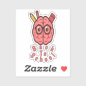 Cartoon Brain Educational Sticker Pack - Fun Study (Blatt)