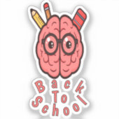 Cartoon Brain Educational Sticker Pack - Fun Study (Vorderseite)