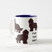 Cartoon-Braungrundland Zweifarbige Tasse (Vorderseite Links)