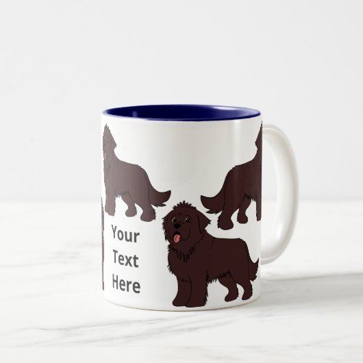 Cartoon-Braungrundland Zweifarbige Tasse (VorderseiteRechts)