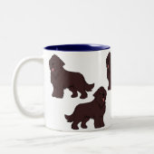 Cartoon-Braungrundland Zweifarbige Tasse (Links)