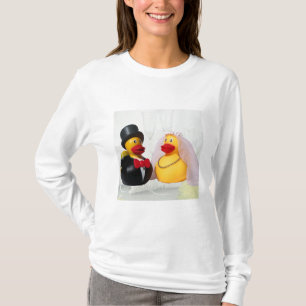 ***CARTOON BRIDE AND GROOM RUBBER DUCKIES" T-SHIRT