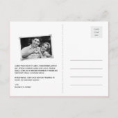 Cartoon Bride Groom Wedding Save the Date Postcard Ankündigungspostkarte (Rückseite)